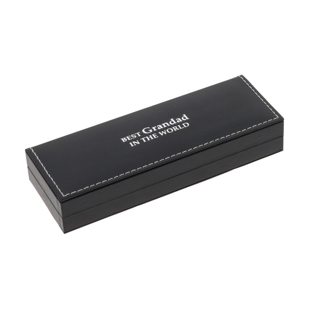2PK Bridgewater Pen Company Grandad Sentiment Ballpen Black Silver Engraved