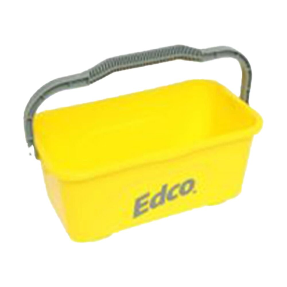 2PK Edco All-Purpose Mop and Squeegee Bucket W/ Durable Handle Yellow 11L
