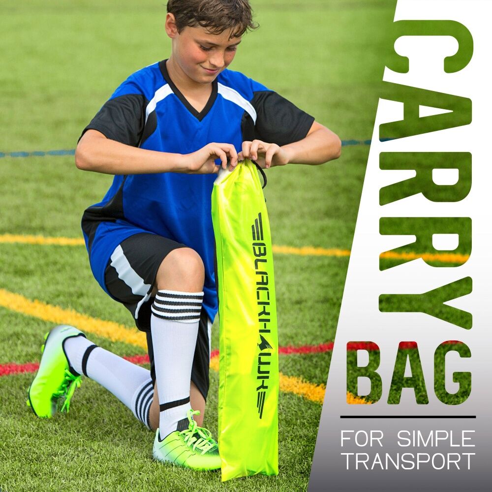 2PK Franklin Blackhawk Fiberglass Portable Kids Soccer Goal Neon Yellow 1.2x0.9m
