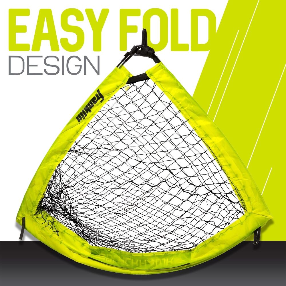 2PK Franklin Blackhawk Fiberglass Portable Kids Soccer Goal Neon Yellow 1.2x0.9m