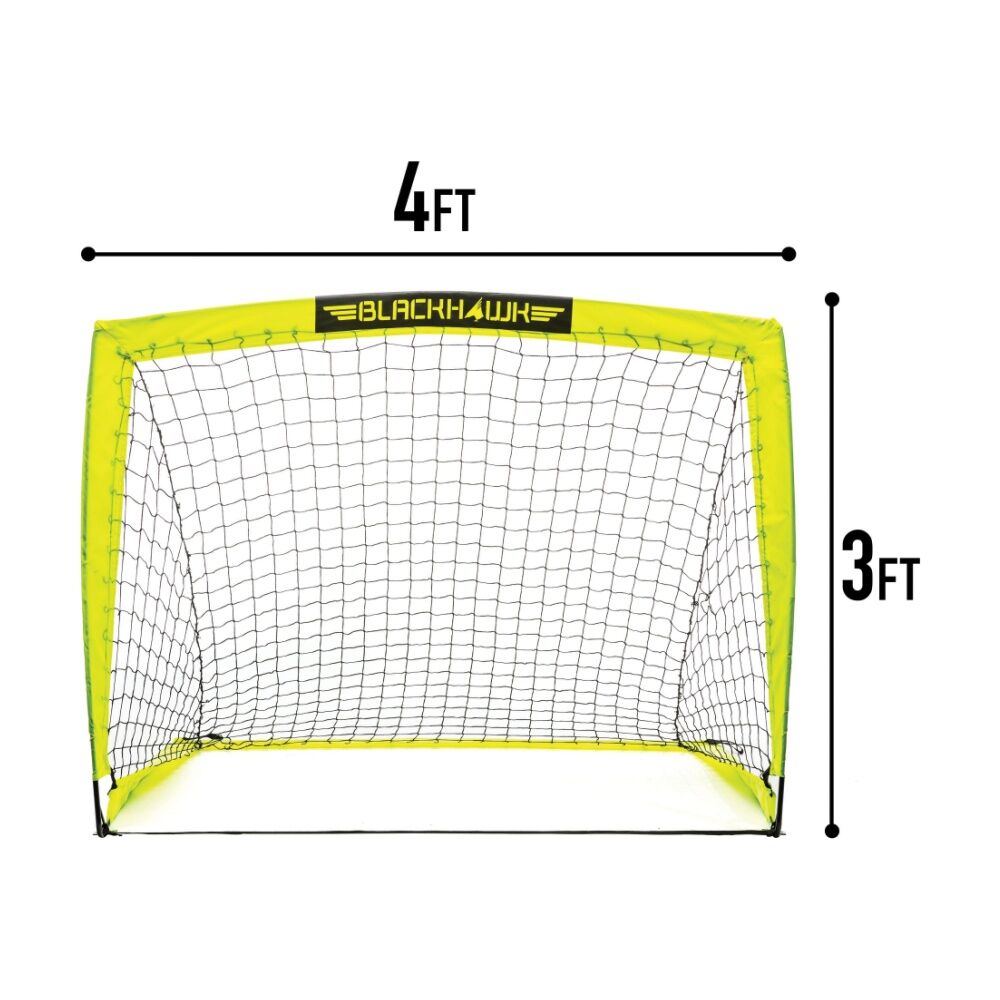 2PK Franklin Blackhawk Fiberglass Portable Kids Soccer Goal Neon Yellow 1.2x0.9m