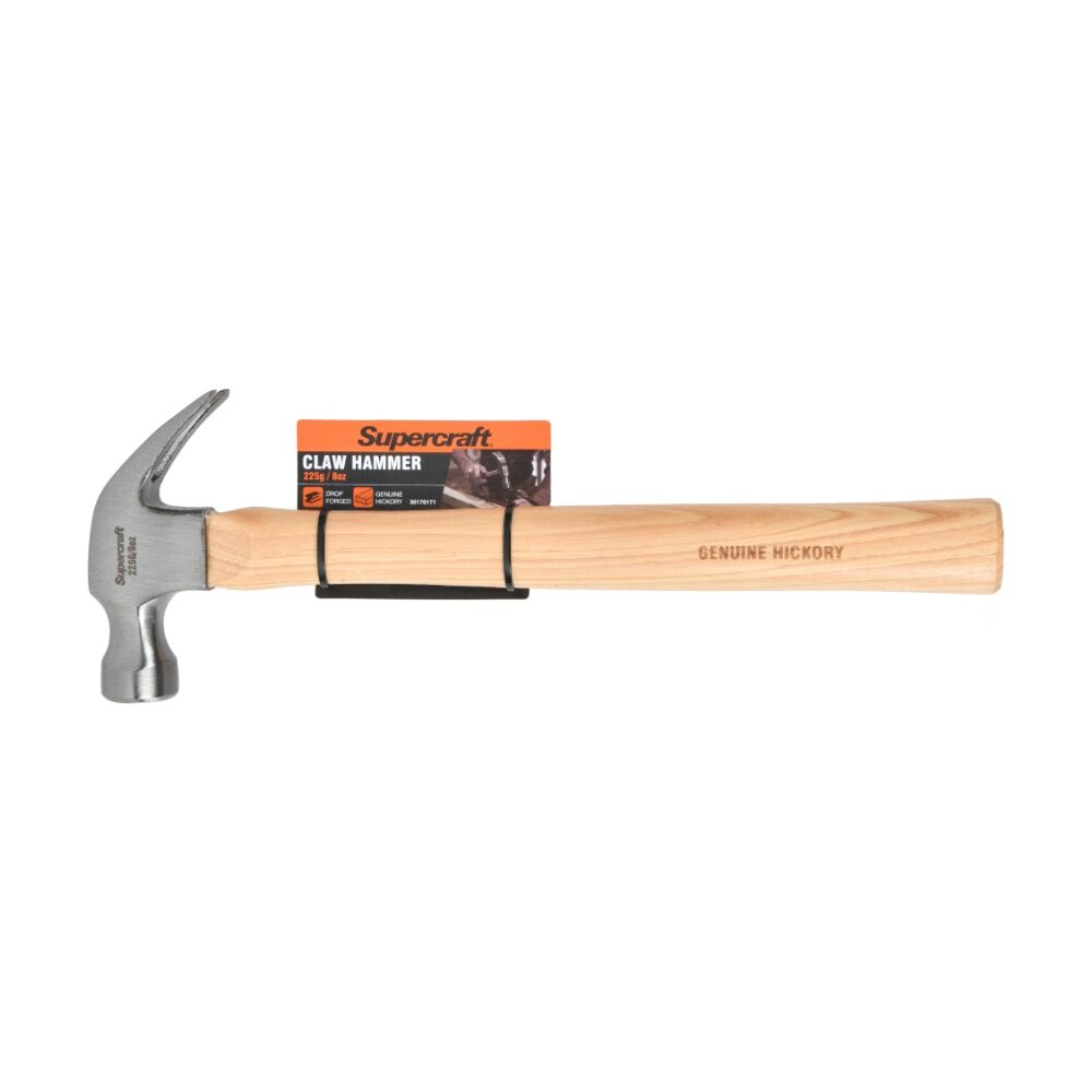 Supercraft Claw Hammer DIY/Carpentry Tool W/ Hickory Handle 225g