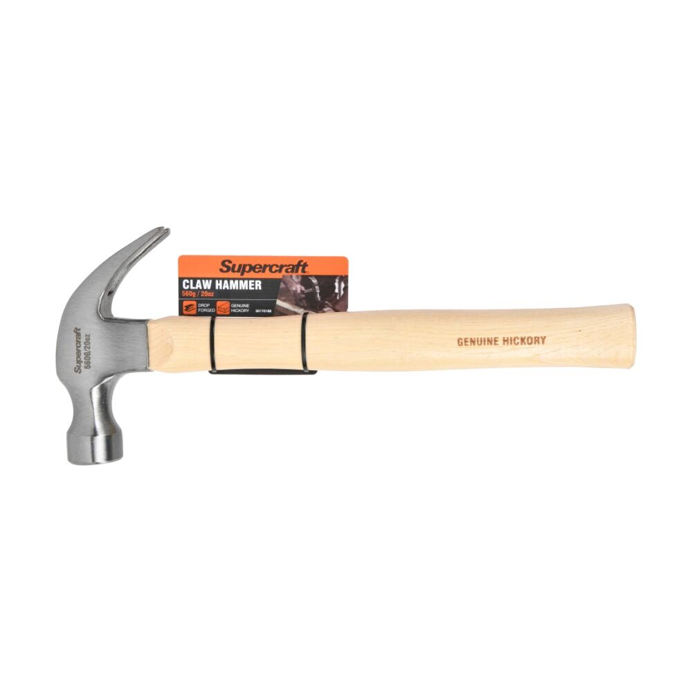 Supercraft Claw Hammer DIY/Carpentry Tool W/ Hickory Handle 560g