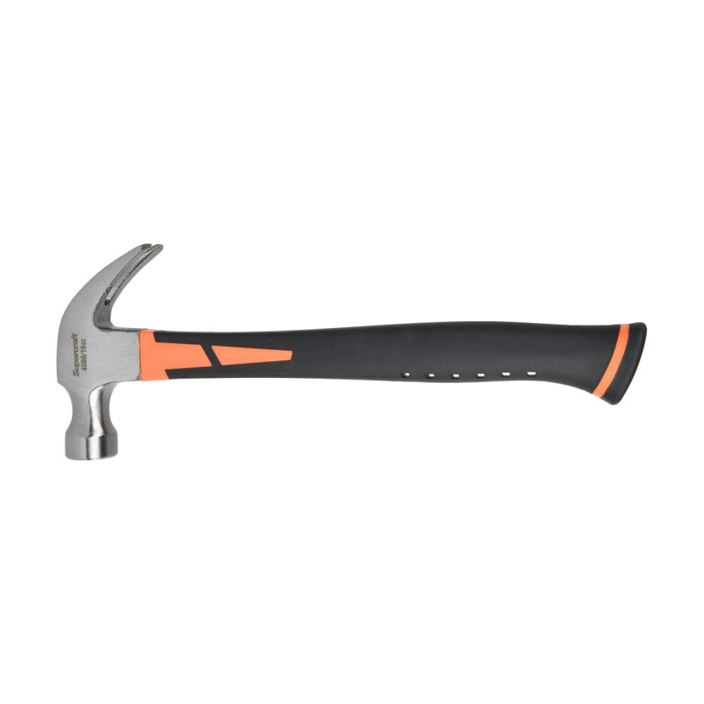 2PK Supercraft Claw Hammer DIY/Carpentry Tool W/ Fibreglass Handle 450g