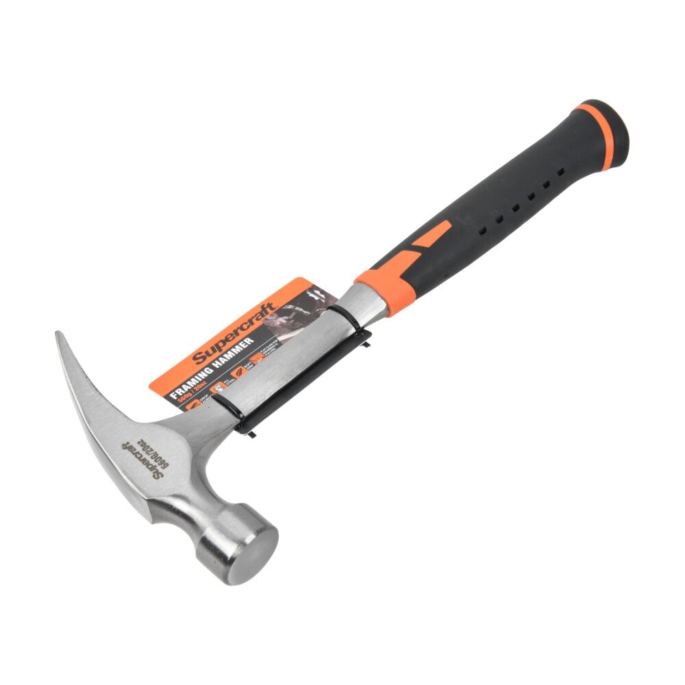 Supercraft All Steel Framing Hammer Carpentry Tool W/ Flat Claw 560g
