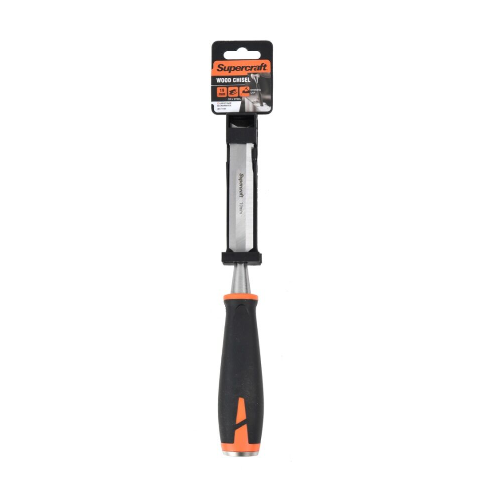 2PK Supercraft Half Tang Wood Chisel DIY Tool W/ Striking Cap 3/4 Inch/19mm