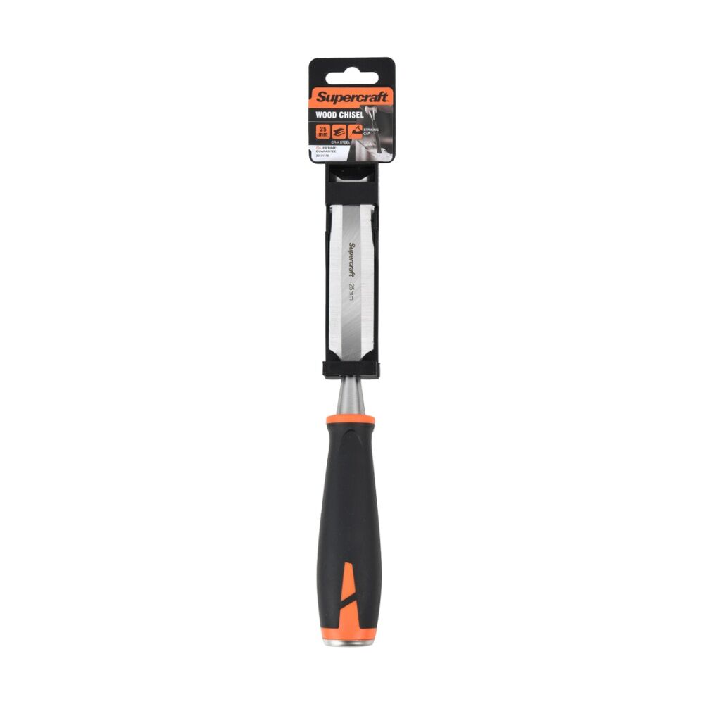 Supercraft Half Tang Wood Chisel DIY Tool W/ Striking Cap 1 Inch/25mm