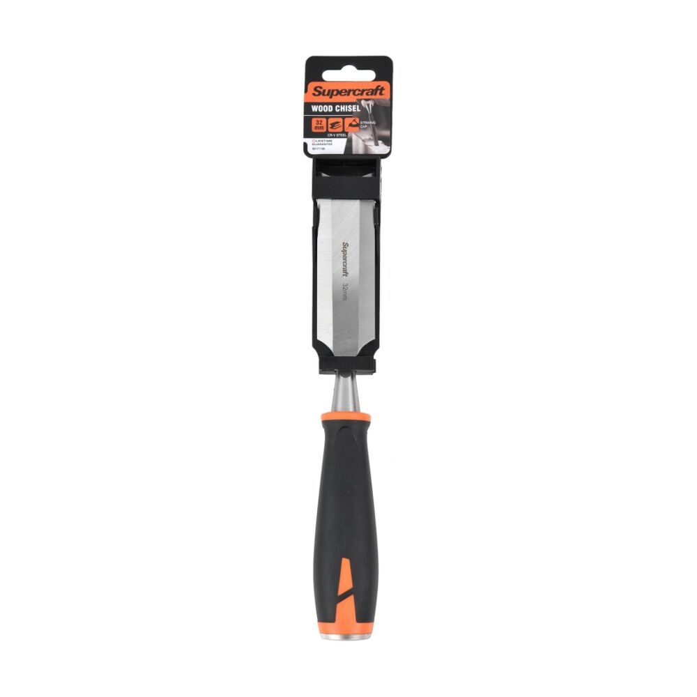 Supercraft Half Tang Wood Chisel DIY Tool W/ Striking Cap 1-1/4 Inch/32mm