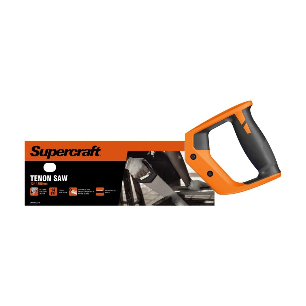 2PK Supercraft Tenon Saw DIY/Carpentry Tool W/ Soft Grip Handle 300mmx14TPI