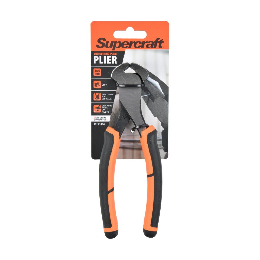 2PK Supercraft End Cutting Chrome Vanadium Steel Plier W/ Soft Grip Handle 165mm