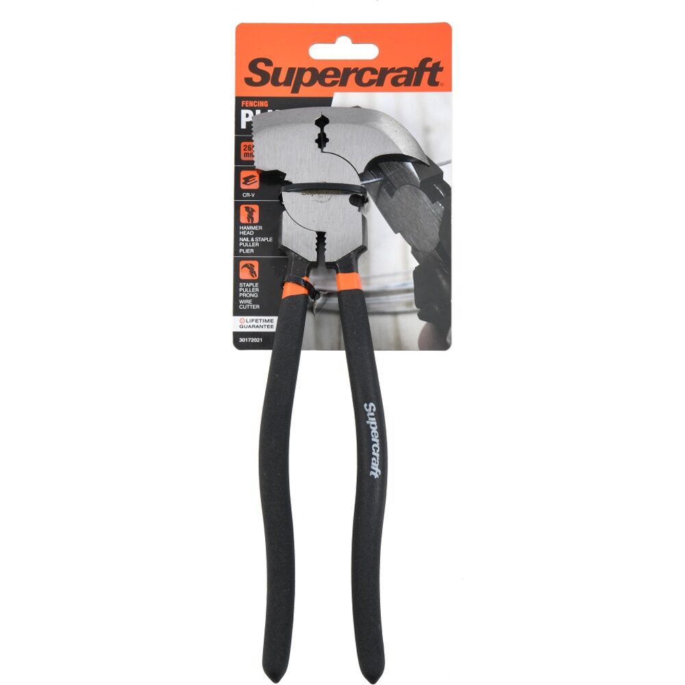 2PK Supercraft Fencing Multipurpose Wire Cutter Plier W/ Staple Remover 250mm