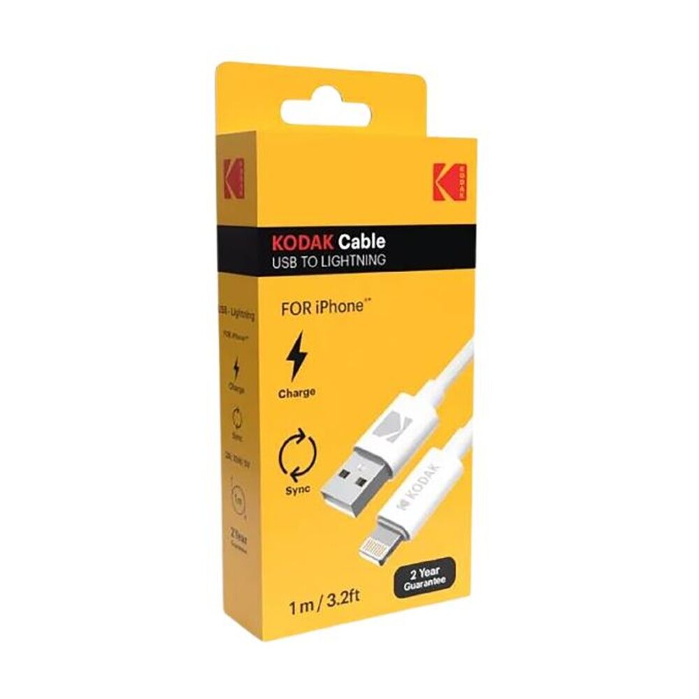 12PK Kodak Charging/Data Sync Cable Cord For Apple iPhone 1m White