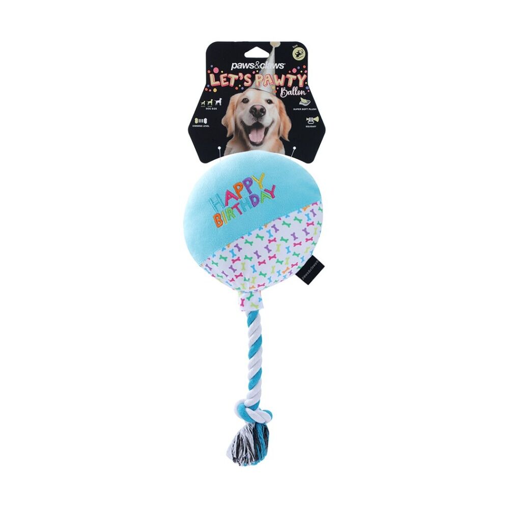 12x Paws And Claws Birthday Plush Dog Pet Play Toy 20-35x12x8cm Assorted