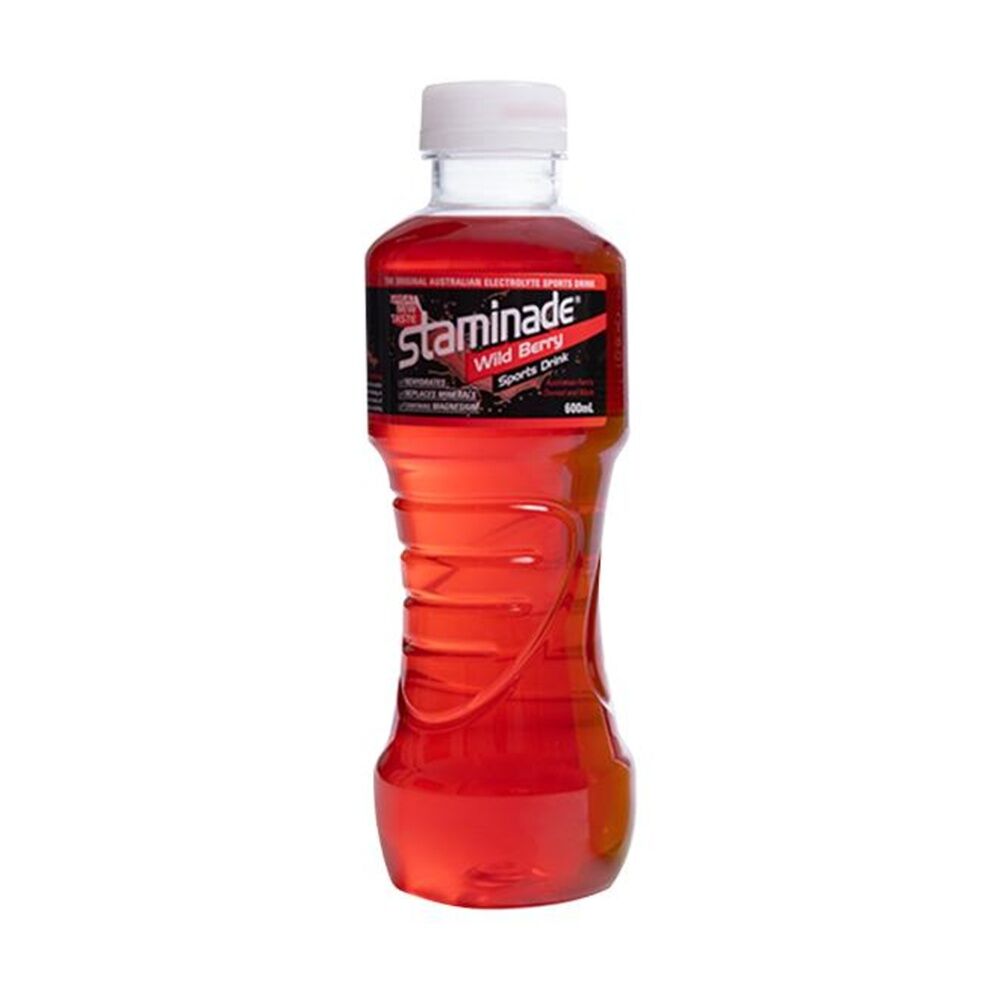 12PK Staminade Wild Berry Ready To Drink Bottle Electrolyte Sports 600ml