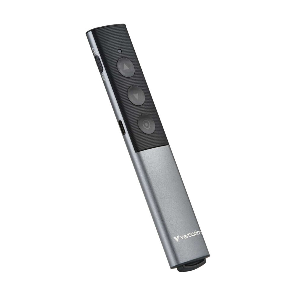 Verbatim Wireless Presenter Laser W/ USB-A & USB-C Receiver Aluminium Alloy
