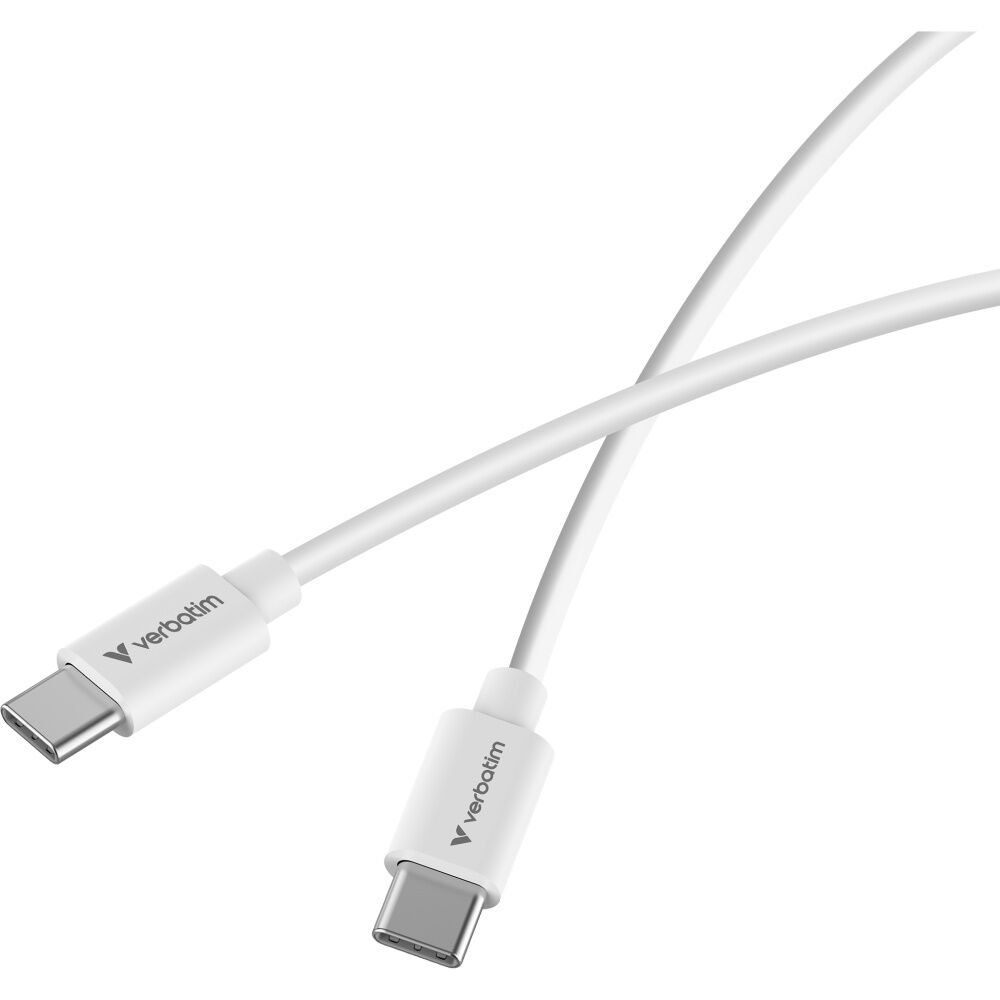 2x 2pc Verbatim Essential Cable USB-C to Phone Charging 1m Black/White