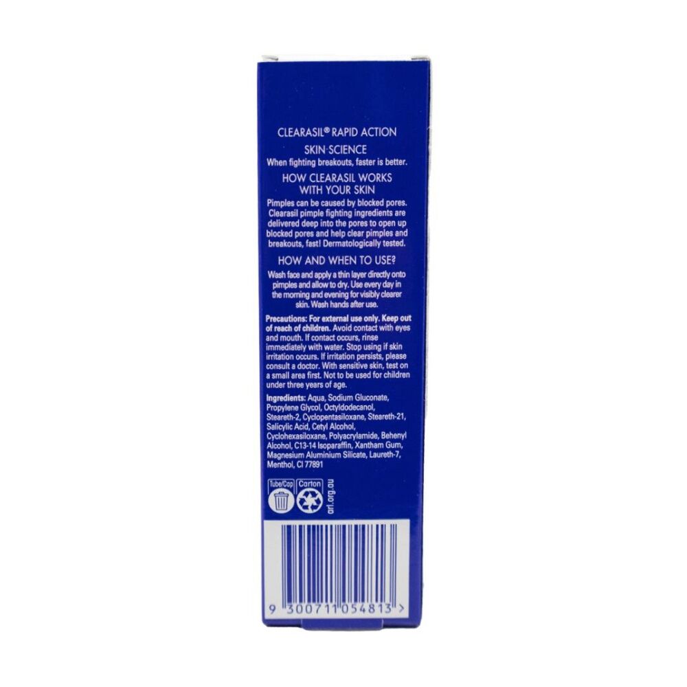 Clearasil Rapid Action Vanishing Pimple Cream Acne Control 15ml