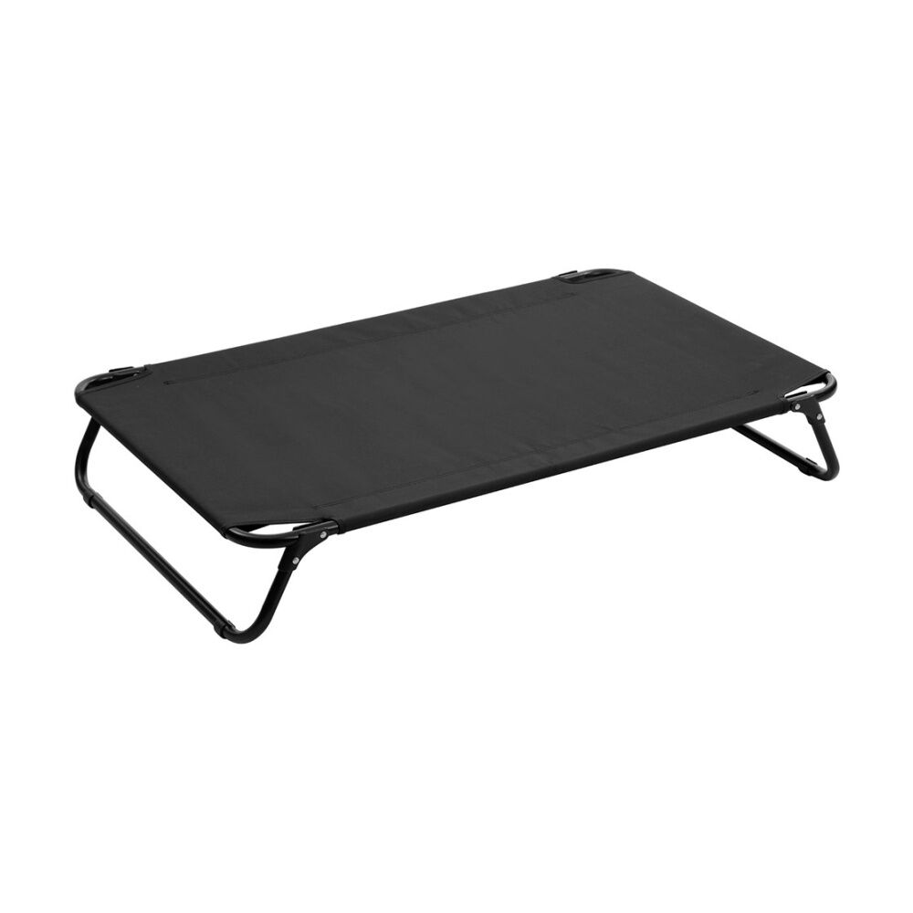 2x Paws And Claws Foldable Elevated Dog Pet Bed Black 105x65x18cm Large