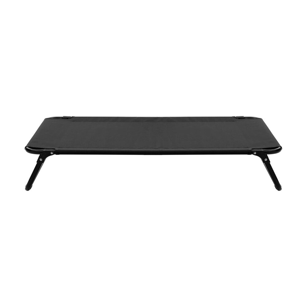 2x Paws And Claws Foldable Elevated Dog Pet Bed Black 105x65x18cm Large