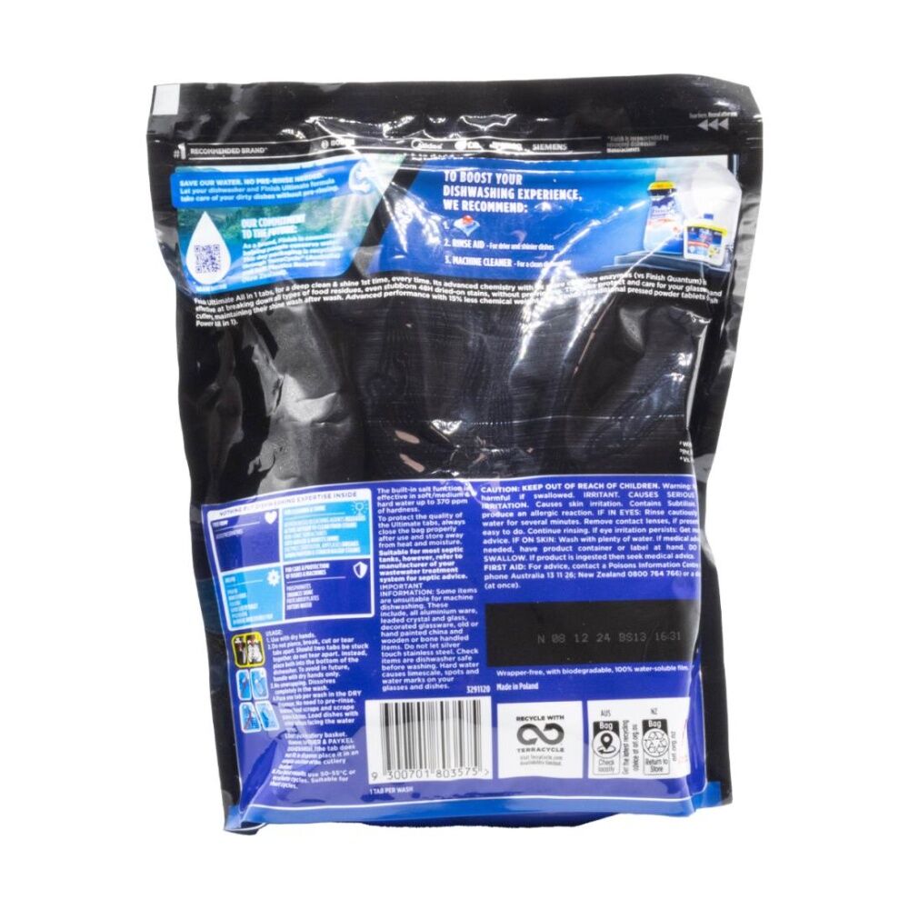 7x 34pc Finish Powerball Ultimate Deep Clean & Shine Dishwasher Tablets Fresh