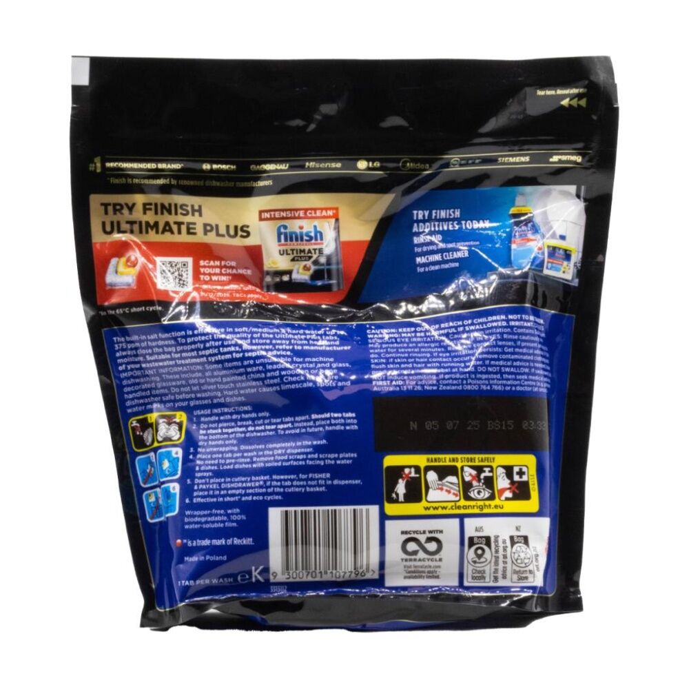 7x 20pc Finish Powerball All-In-One Dishwasher Tablets Utimate Plus Lemon