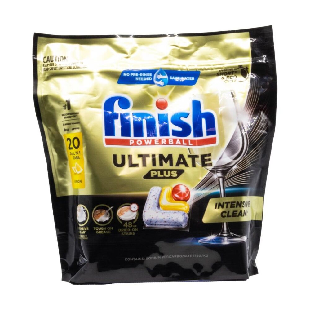 7x 20pc Finish Powerball All-In-One Dishwasher Tablets Utimate Plus Lemon