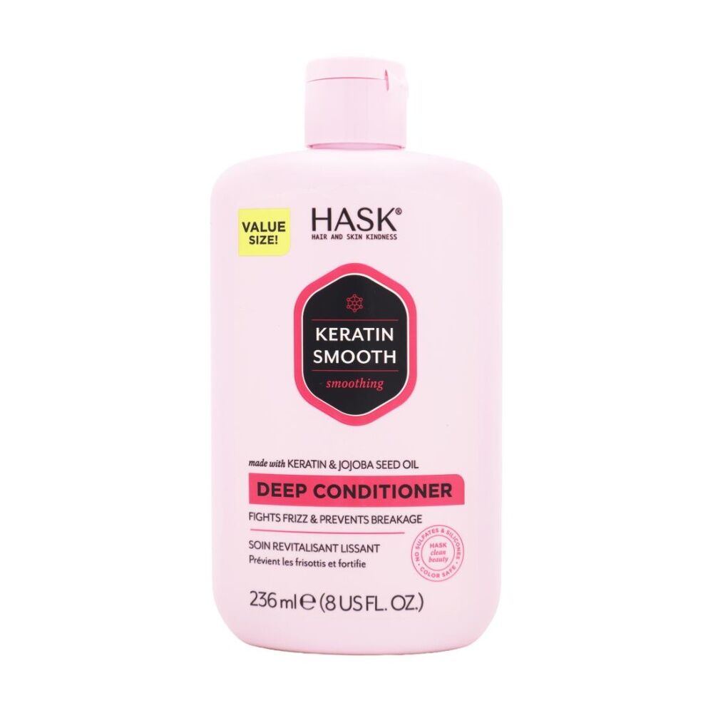 12PK Hask Deep Conditioner Keratin Smooth Fights Frizz Prevents Breakage 236ml