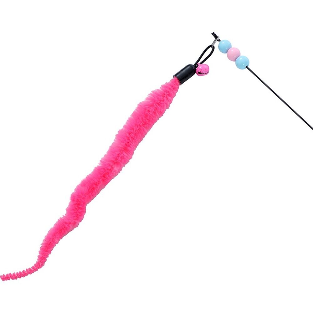6x Paws And Claws Springy Plush Dangler Flexible Rod Interactive Cat Toy Asstd
