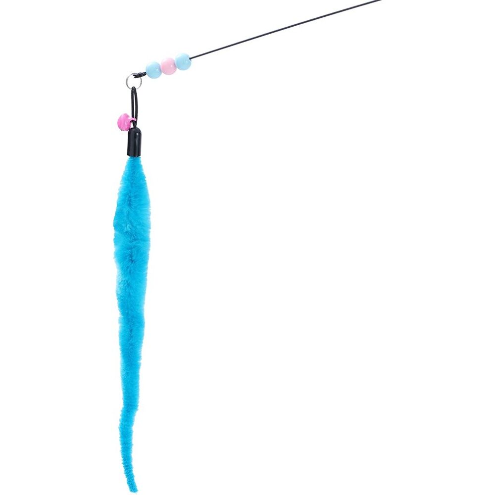 6x Paws And Claws Springy Plush Dangler Flexible Rod Interactive Cat Toy Asstd