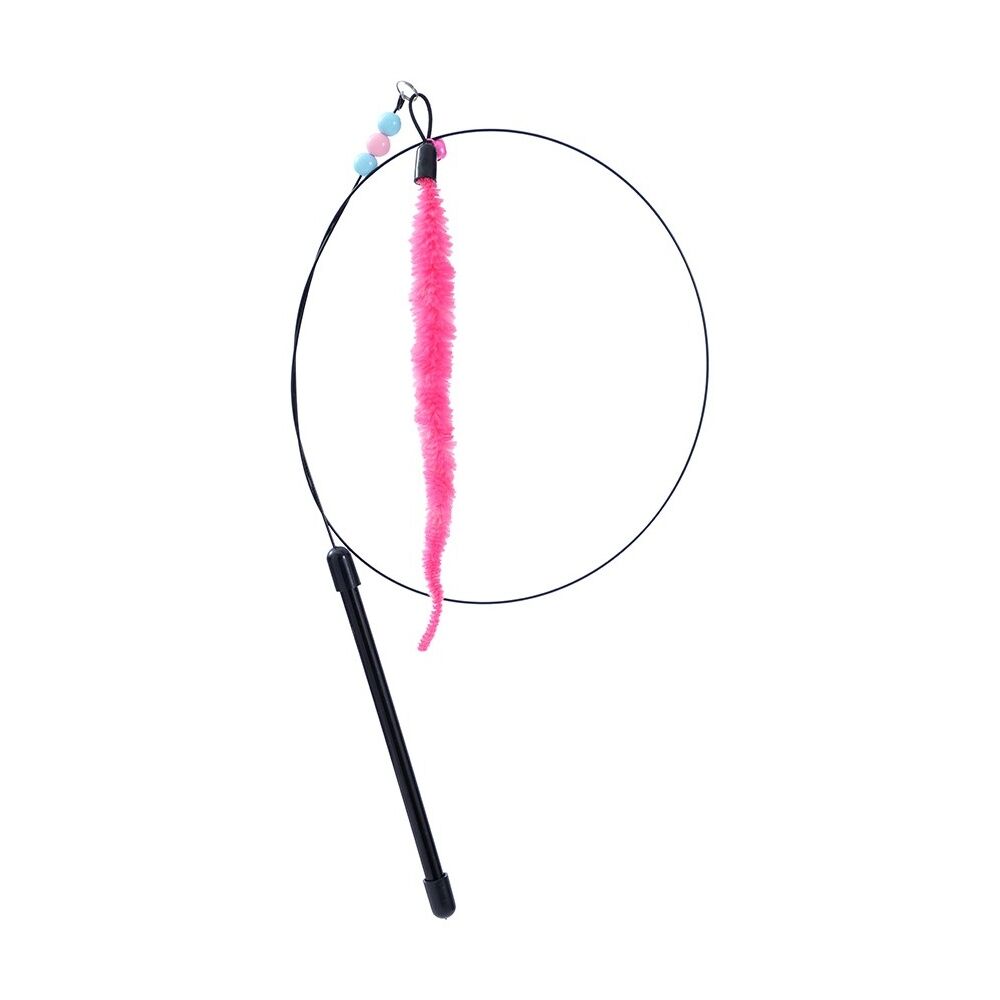 6x Paws And Claws Springy Plush Dangler Flexible Rod Interactive Cat Toy Asstd