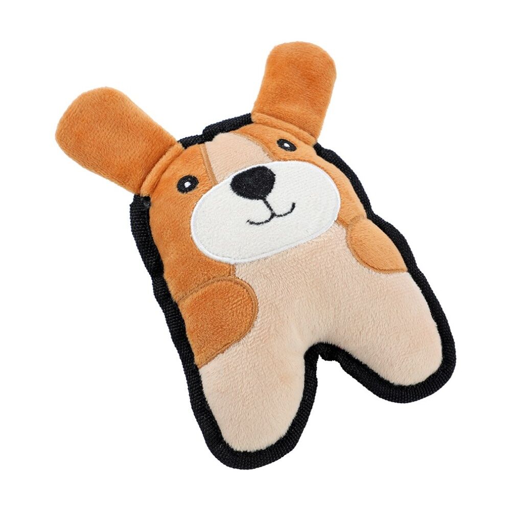 6x Paws And Claws Tiny Tuff Plush Squeaky Animals Pet Dog Chew/Cuddle Toy Assorted