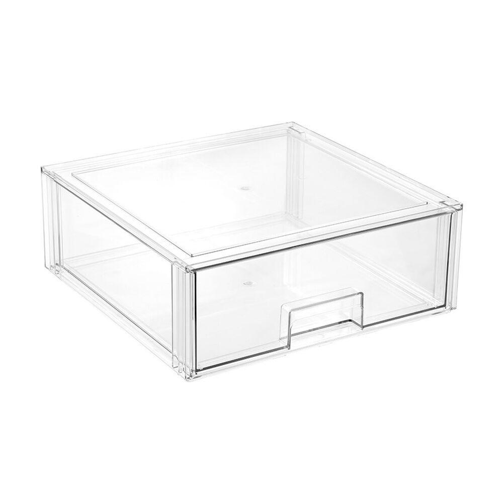 Boxsweden Crystal Stackable Organisation Storage Drawer 36.5x36.5x14cm 15.5L