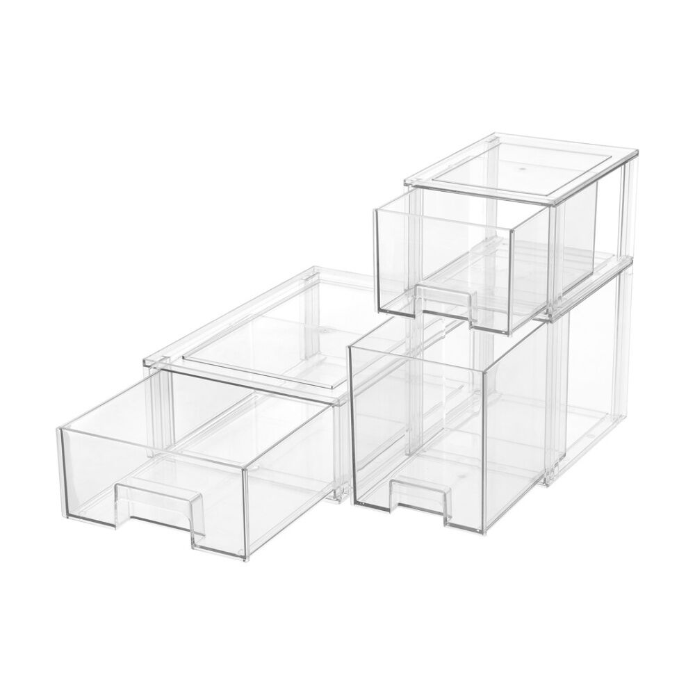 Boxsweden Crystal Stackable Organisation Storage Drawer 36.5x36.5x14cm 15.5L