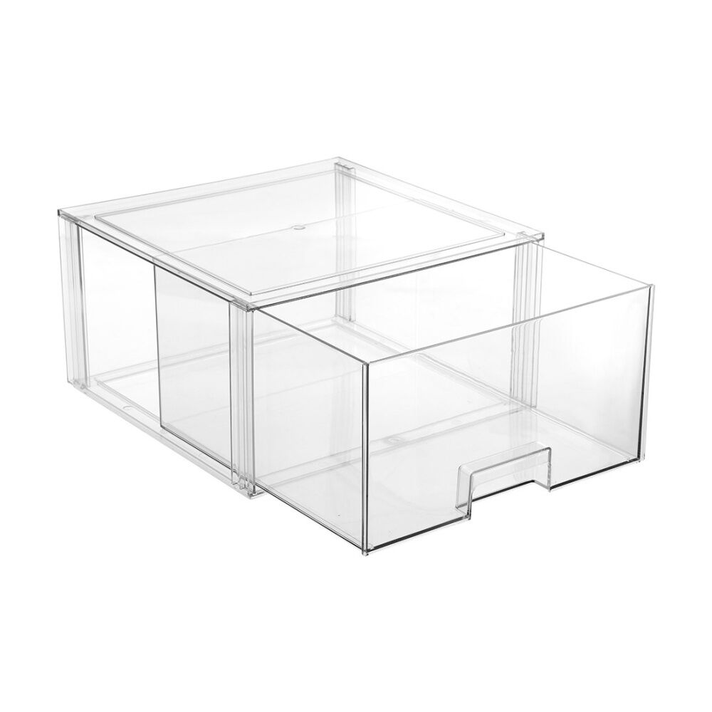 Boxsweden Crystal Stackable Organisation Storage Drawer 36.5x36x20cm 23L
