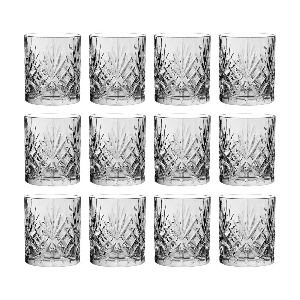 12PK Crown Glassware Symphony Shot Glass Faceted Design Drinkware 60ml