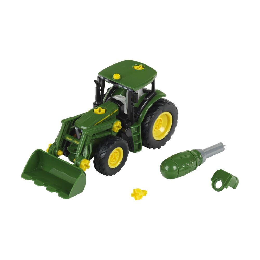 1:24 John Deere 6215R Buildable Tractor With Front Loader & Weight 3y+