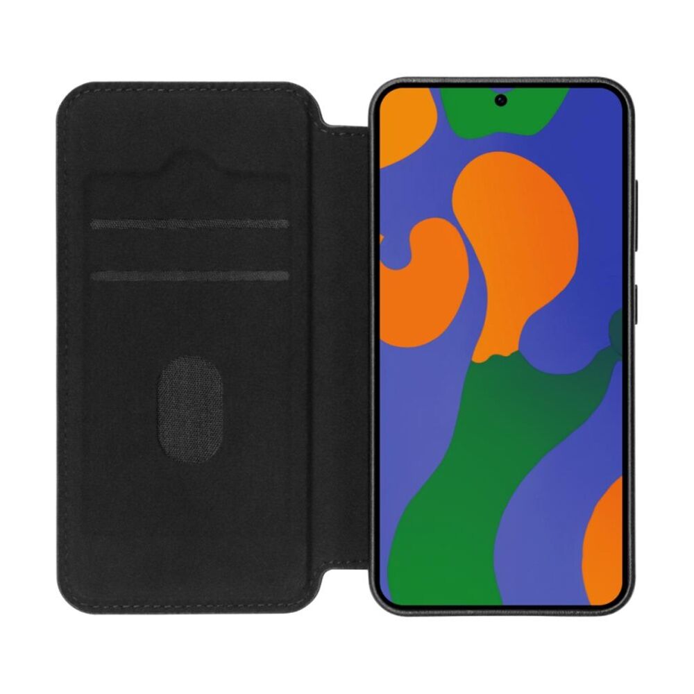 3sixT SlimFolio - Samsung GS25 (RC)(MS) Leather Wallet Cover Black