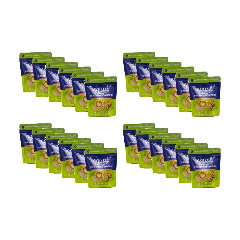 24PK Equal 100% Natural Sweetness Low Calorie Sugar Replacement 200g Raw