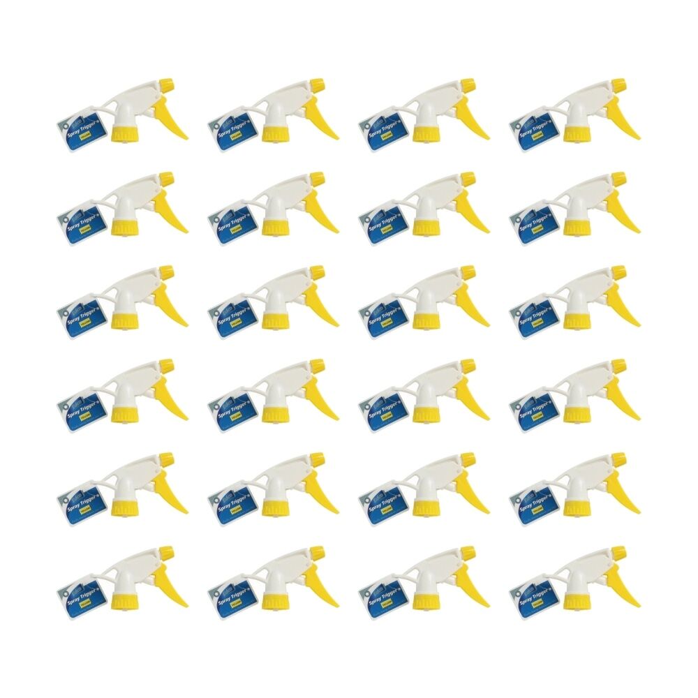 24PK Edco Adjustable Setting 257mm Stem Spray Trigger For Use With 500ml Yellow