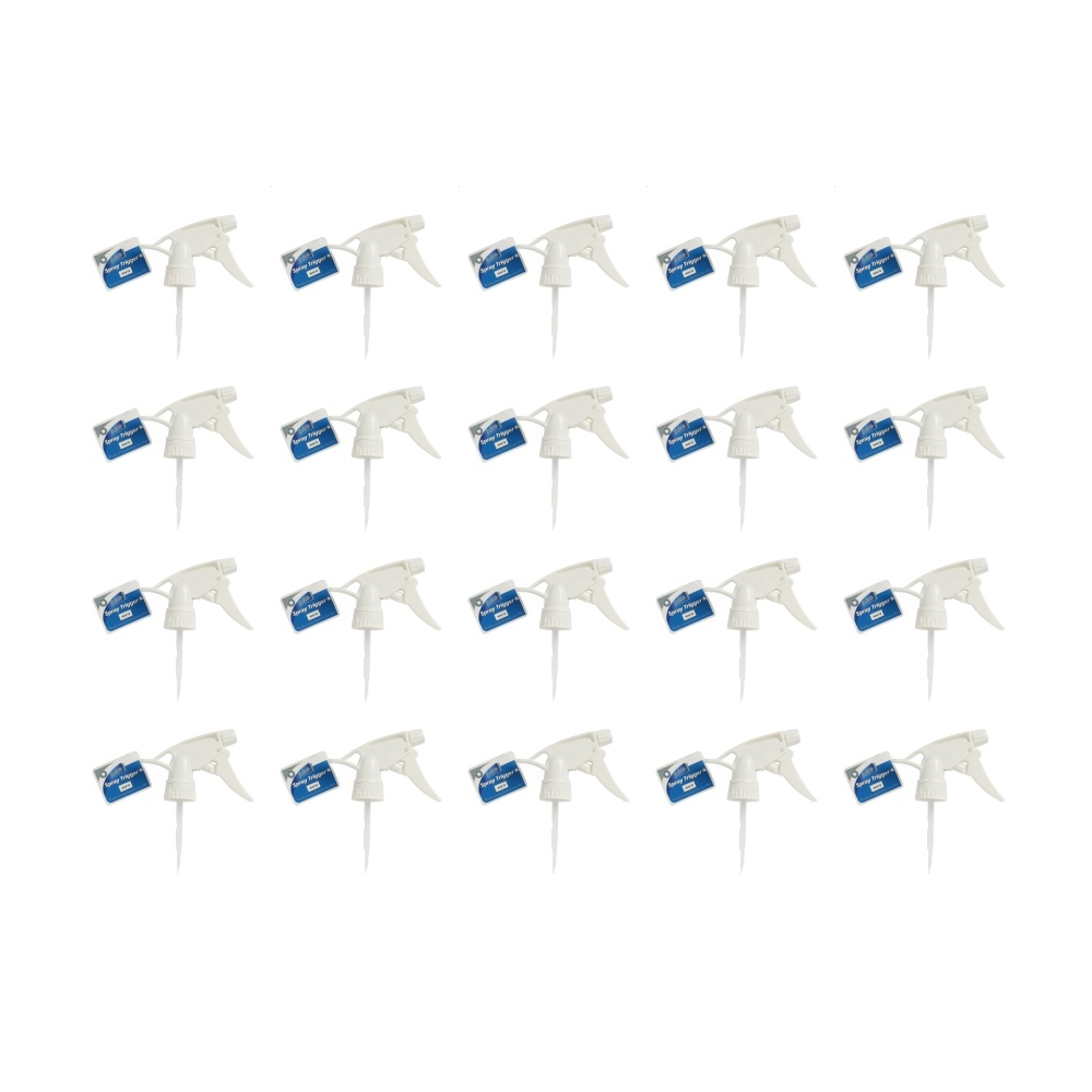 24PK Edco Adjustable Setting 257mm Stem Spray Trigger For Use With 500ml White