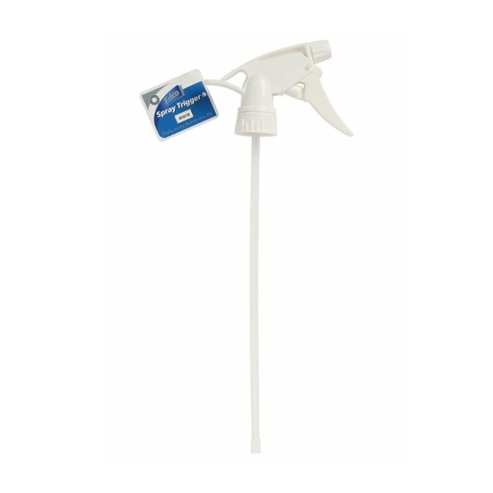24PK Edco Adjustable Setting 257mm Stem Spray Trigger For Use With 500ml White