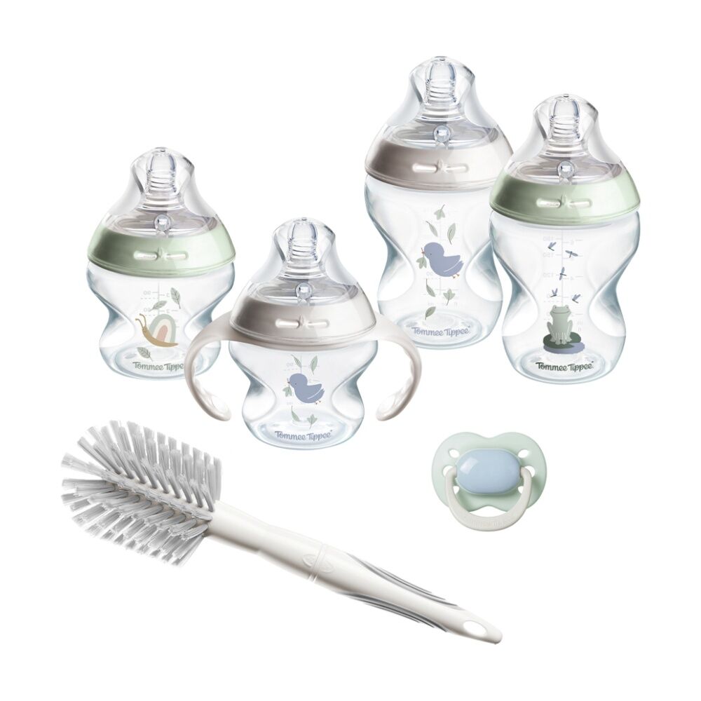 2PK Tommee Tippee Natural Start Newborn Starter Set W/ Anti-Colic Bottles Pond