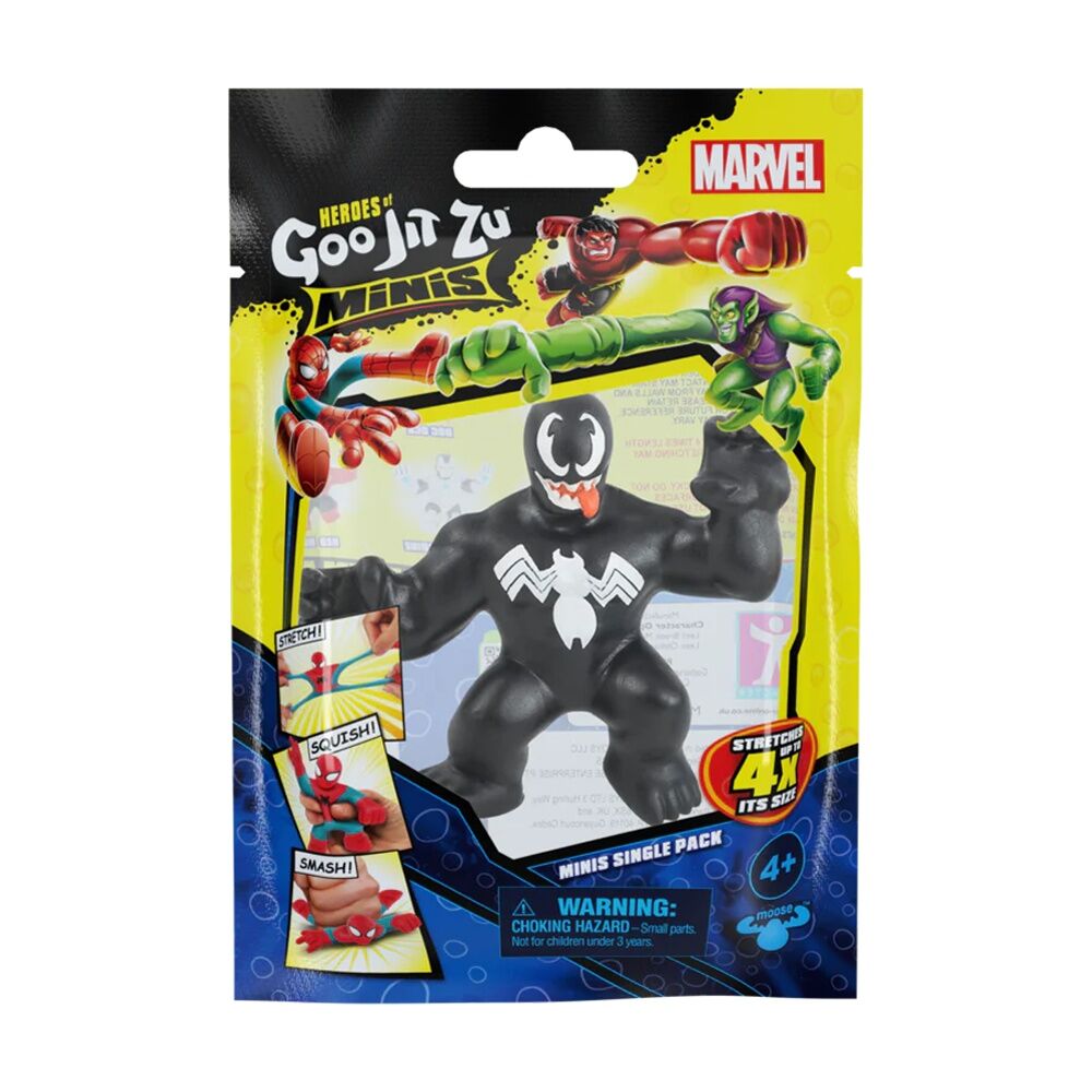 6PK Heroes Of Goo Jit Zu Marvel Minis Stretchy Assorted 2.5in