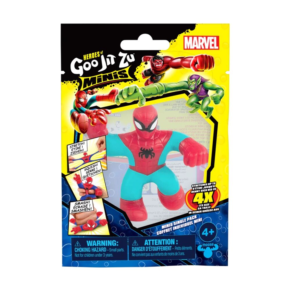 6PK Heroes Of Goo Jit Zu Marvel Minis Stretchy Assorted 2.5in