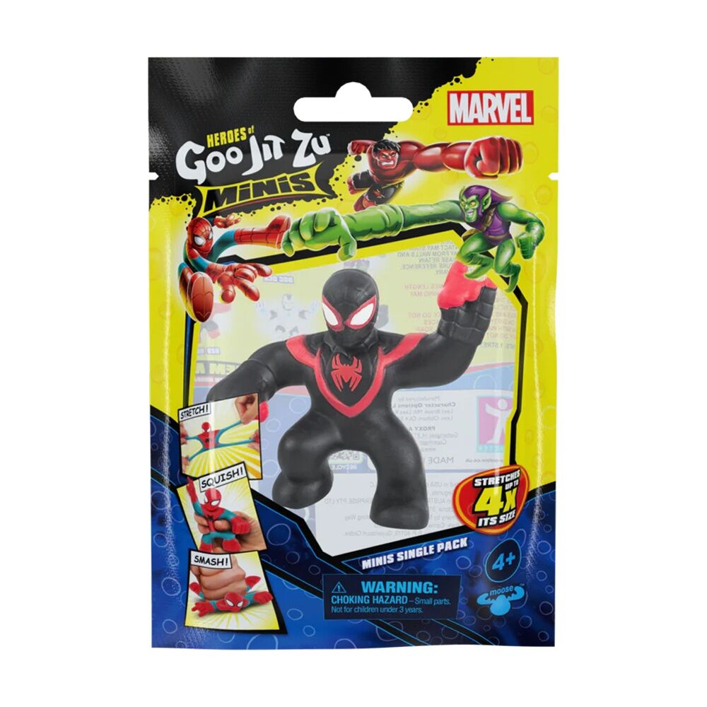 6PK Heroes Of Goo Jit Zu Marvel Minis Stretchy Assorted 2.5in