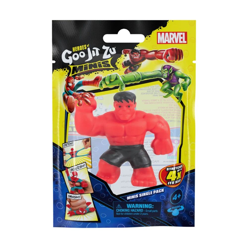 6PK Heroes Of Goo Jit Zu Marvel Minis Stretchy Assorted 2.5in