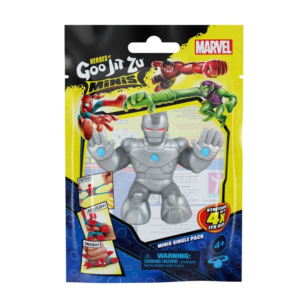 6PK Heroes Of Goo Jit Zu Marvel Minis Stretchy Assorted 2.5in