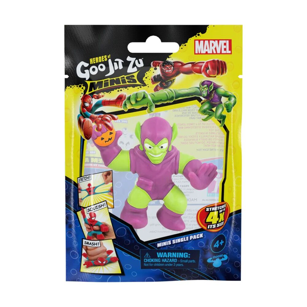6PK Heroes Of Goo Jit Zu Marvel Minis Stretchy Assorted 2.5in
