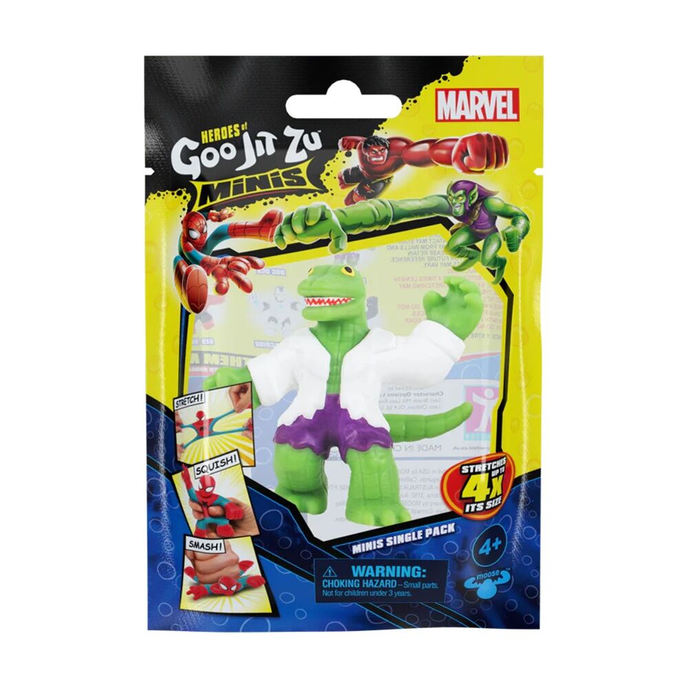 6PK Heroes Of Goo Jit Zu Marvel Minis Stretchy Assorted 2.5in