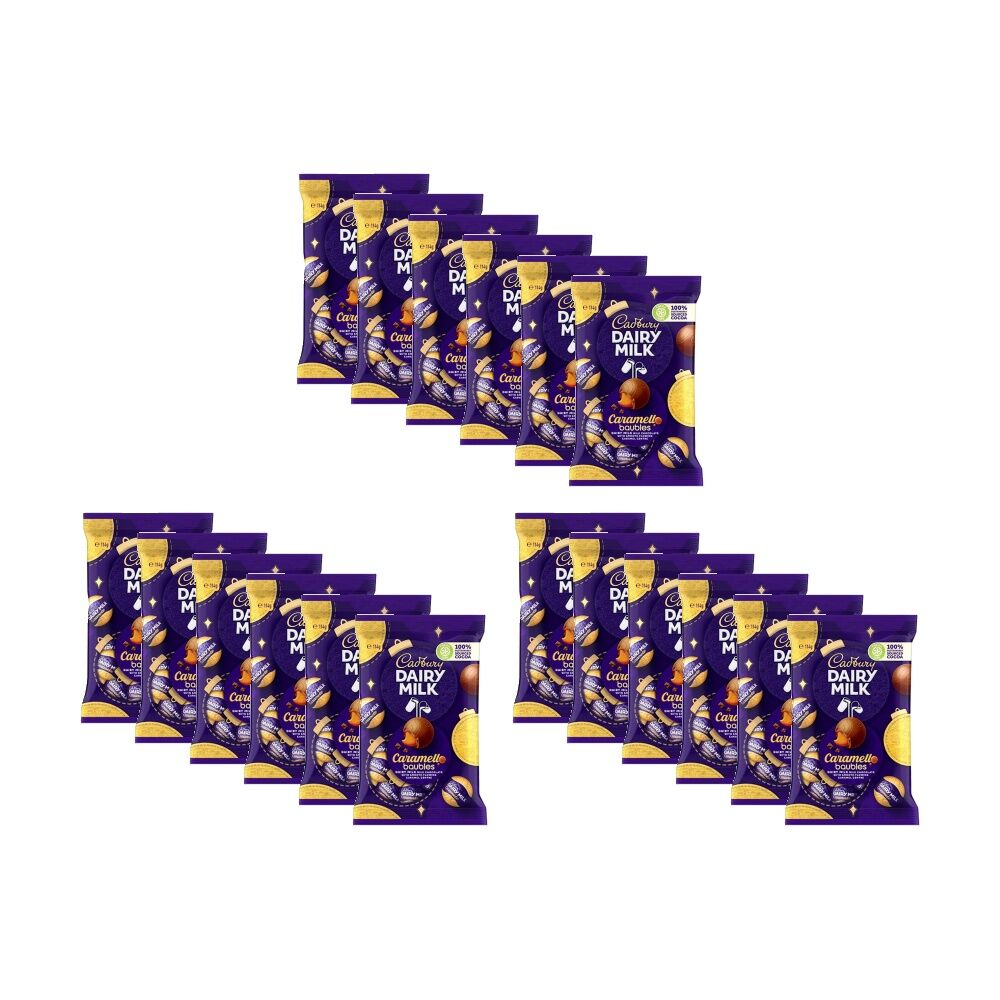 18PK Cadbury Dairy Milk Caramello Baubles Confectionary Chocolate Bag 114g